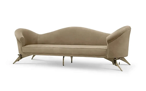 Colette Floral‑Sofa mit Metallgestell
