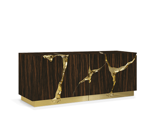 Braun‑Gold Opulentes Sideboard