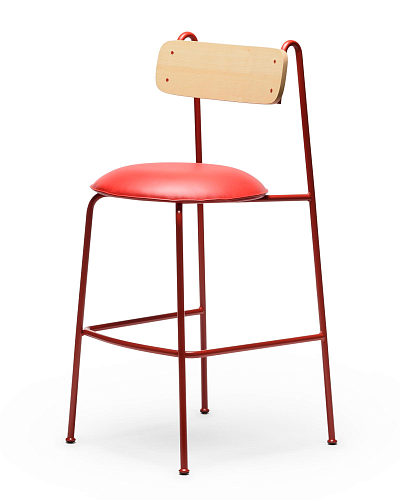 Lena SG-75 Roter Eschenholz-Barhocker