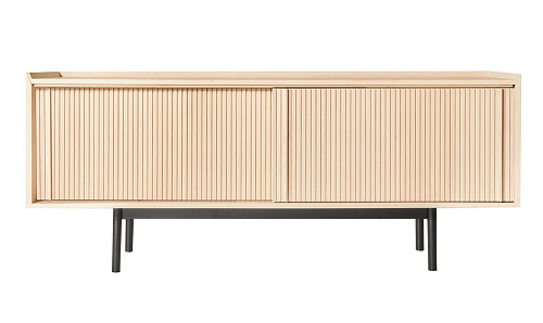 Sipario Niedriges natürliches Sideboard mit 2 Türen
