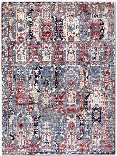 Soul Red Blue auf Dunkelgrau Teppich