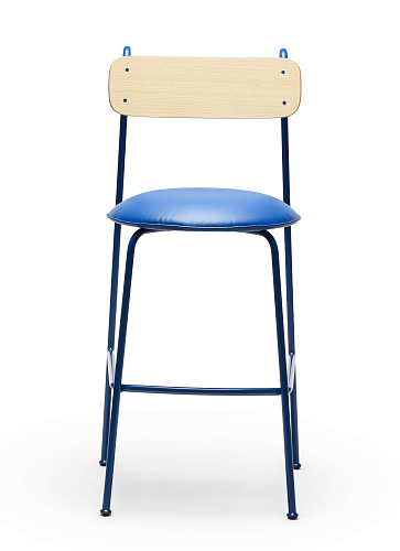 Lena SG-75 Blauer Eschenholz-Barhocker