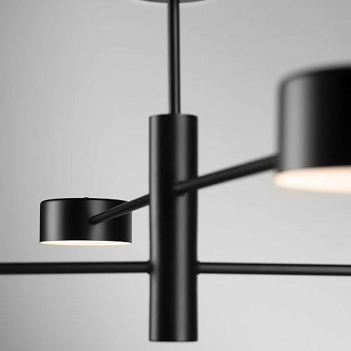 Matte Schwarze Lineare Arm-Deckenleuchte