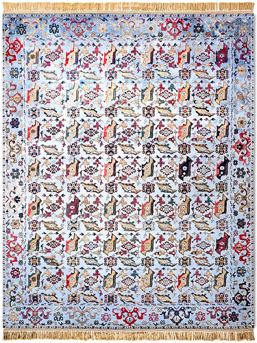 BirdUshak Reverse Original Hellblau Teppich