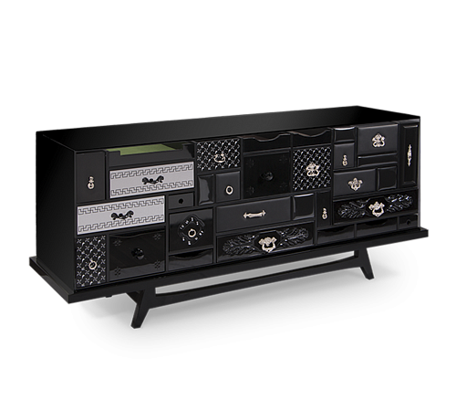 Miro Schwarzes Sideboard