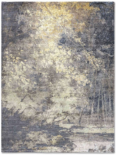 Landscape Original auf Anthrazit Teppich