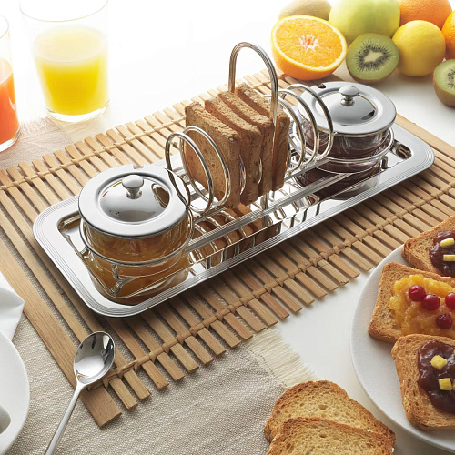 Silbernes Frühstücks‑Set