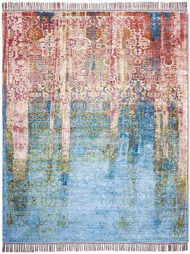 Woods Mehrfarbig auf Hellblau Teppich