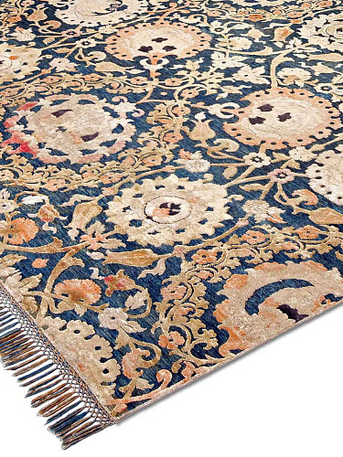 Ludwig Original auf Mitternachtsblau Teppich