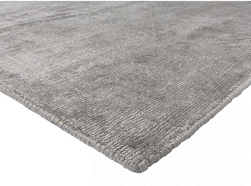 Shiny Hellgrau Handweb Teppich