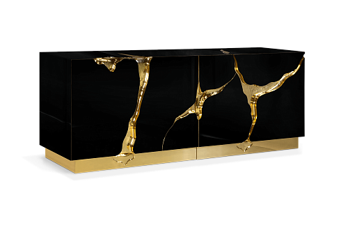 Schwarz‑Gold Elite‑Sideboard
