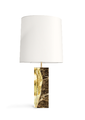 Glacier Emperador‑Tischlampe