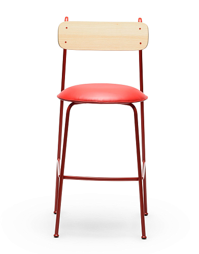 Lena SG-75 Roter Eschenholz-Barhocker