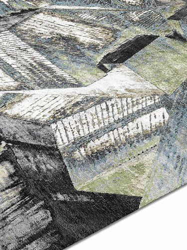 Brutalism GreenRust Hellgrau Teppich