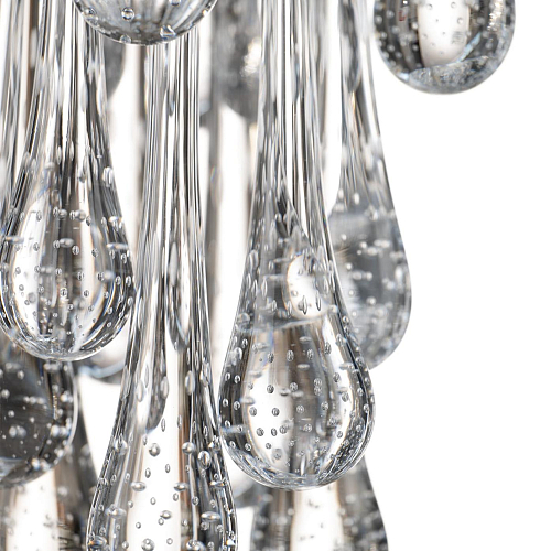 Moderner Murano-Tropfen-Kronleuchter in Soft-Gold-Optik