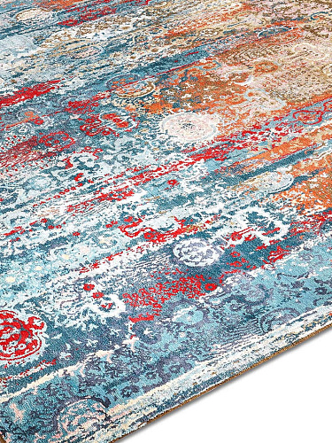 Woods Aqua auf Gold Teppich