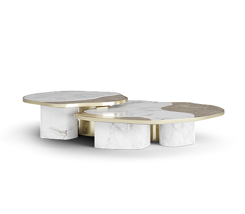 Athena Gold Marmor & Gold Tischset
