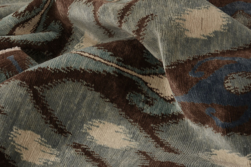 Ikat Handgeknüpft Wolle Teppich