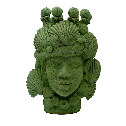 Maure‑Kopf Limette‑Skulptur