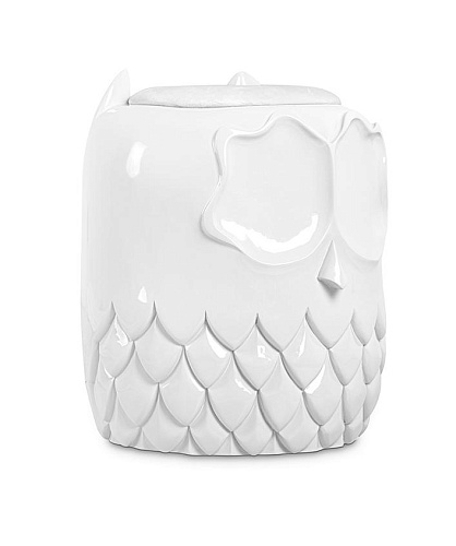 Weise Eulen‑Hocker