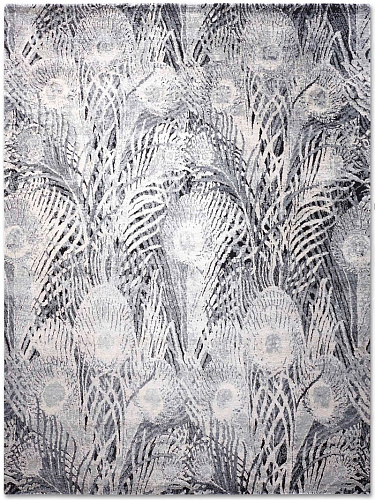Feathers Blue Grey Teppich