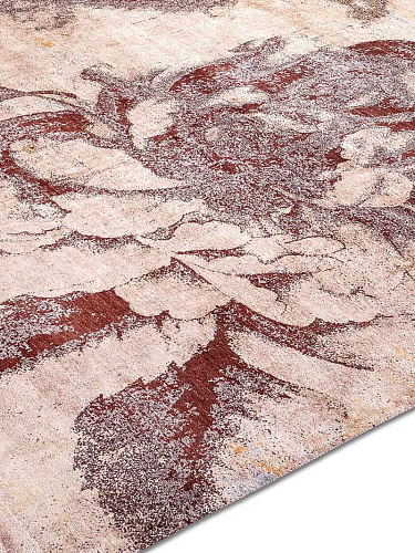 Flowers Beige auf Pfirsich Teppich