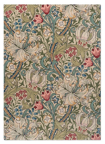Golden Lily Green Red Teppich