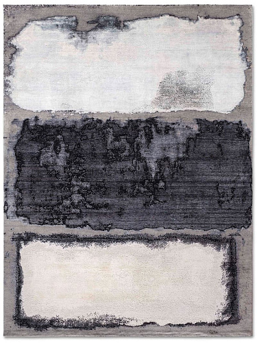 Silver Black White auf Grau Teppich