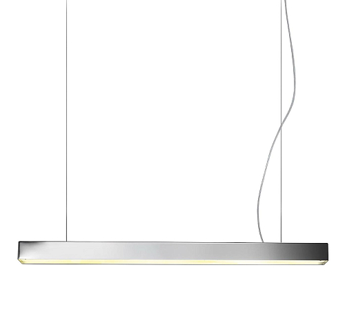Polierter Nickel LED-Balken-Pendelleuchte