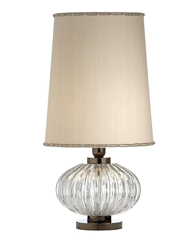 Murano-Glas-Tischlampe in Dunkelnickel