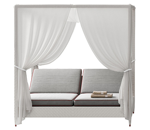 Outdoor‑Daybed mit Sonnendach