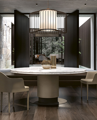 Runder Marmor‑Esstisch