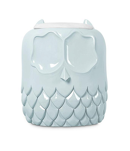 Weise Eulen‑Hocker