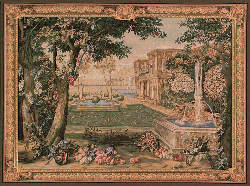 Grünwerk Brunnen Wandteppich