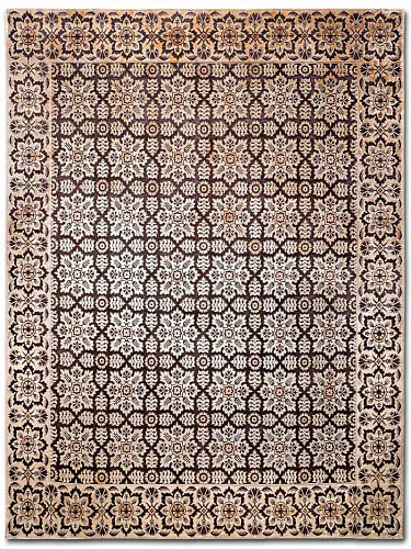 Tiles Original auf Tiefviolett Teppich