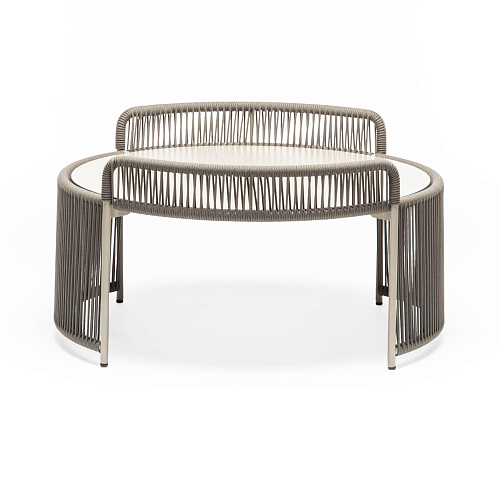 Altana ME Runder Grauer Outdoor-Loungetisch