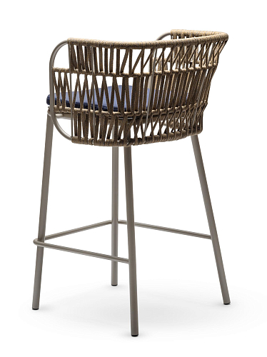 Jujube SG-Int Beige/Blauer Outdoor-Barstuhl
