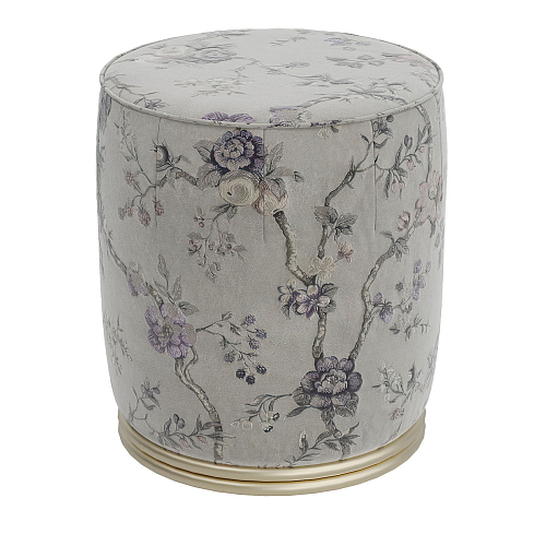 Runder bestickter Pouf