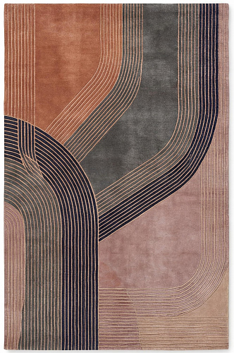 Vertical Currents Dark Teppich