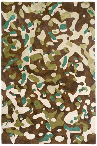 Camouflage Macro Braun Teppich