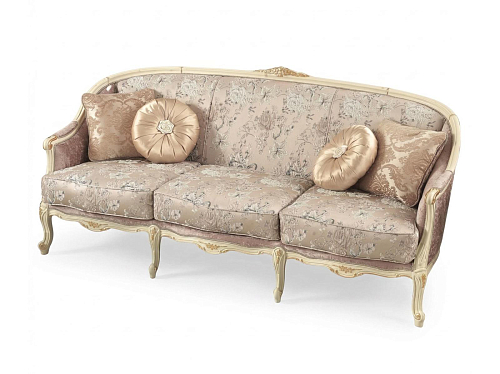 Rosa 3-Sitzer-Sofa
