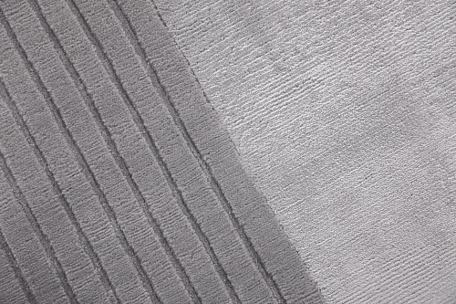 Handgeknüpfter Grau Gerahmt Teppich