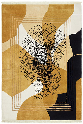 Abstract Figure Gold Teppich