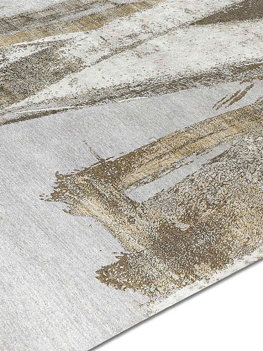 Gold auf Hellgrau Teppich