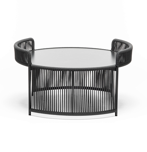 Altana ME Runder Anthrazitfarbener Outdoor-Loungetisch