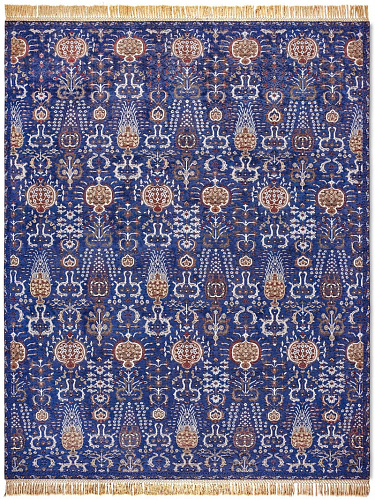 Isfahan Reverse Original auf Midnight Blue Teppich