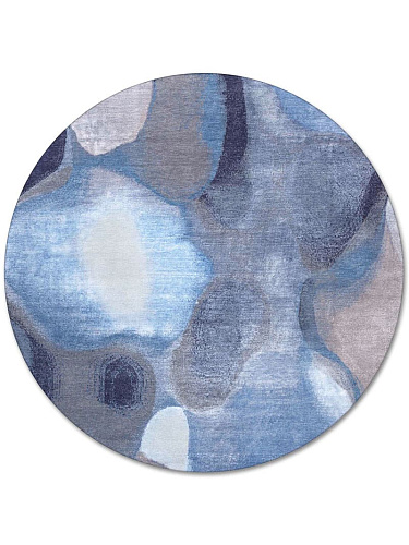 Rund Blue‑Grey Teppich