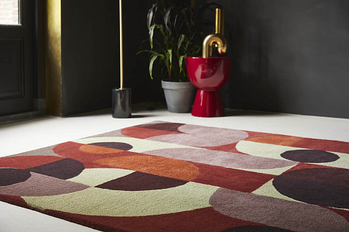 Decor Cosmo Red Pale Green 95203 Teppich