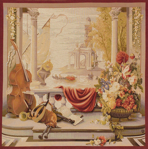 Hafen der Toskana Wandteppich