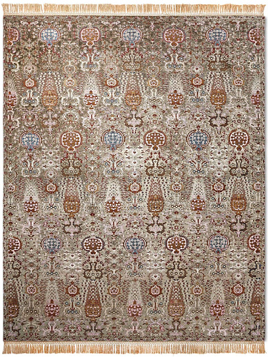 Isfahan Reverse Original auf Grey Green Teppich